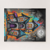 レインボー不気味(ばちゃばちゃ)跳ねるキャッスルジグソーパズル ジグソーパズル (横)