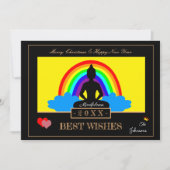 レインボー仏陀 & マインドフルネス ヨガ / 瞑想カード シーズンカード (正面)