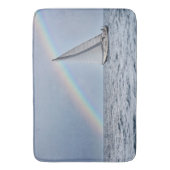 レインボー付き帆船 バスマット (正面縦)