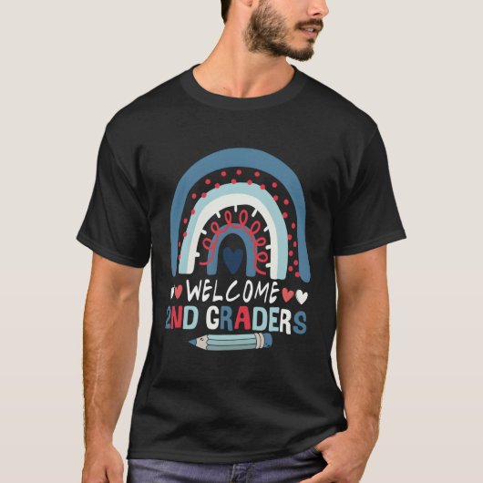 レインボー付き新学期用2級先生 Tシャツ (正面)