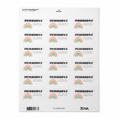 レインボー住所 シール。 ラベル (フルシート)