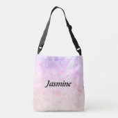 レインボー体操の不均一バー パーソナライズされた クロスボディバッグ (裏面)