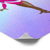 レインボー体操ガールパーソナライズされたズ ポスター (角)