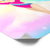 レインボー体操ポスターパーソナライズされた ポスター (角)