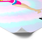 レインボー体操体操ポスパーソナライズされたター ポスター (角)