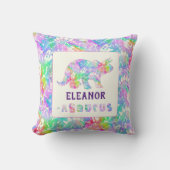 レインボー先史時代の恐竜の名前 クッション (正面)