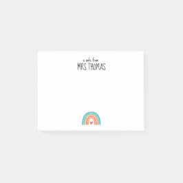 レインボー先生ノートパッド – カスタム先生ギフト ポストイット