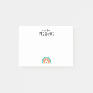 レインボー先生ノートパッド – カスタム先生ギフト ポストイット