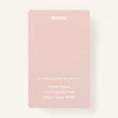 レインボー先生名タグフォトIDバッジ バッジ (裏面)