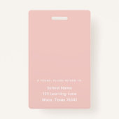 レインボー先生名タグ写真ID バッジ (裏面)