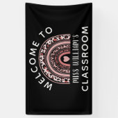 レインボー先生教室ウェルカムバナー 横断幕 (縦)