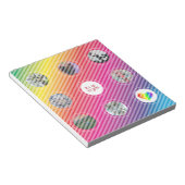 レインボー写真グリッド ノートパッド (アングル)