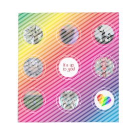 レインボー写真グリッド ノートパッド