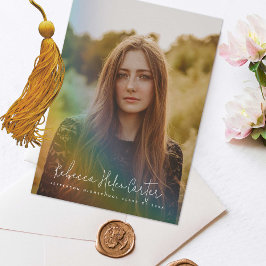 レインボー写真卒業 案内状