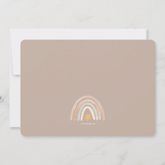 レインボー写真誕生のお知らせ 招待状 (裏面)