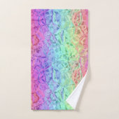 レインボー凍っていクリスタル： バスタオルセット (ハンドタオル)