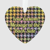 レインボー千鳥格子のパターン オーナメント (裏面)