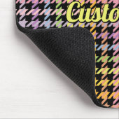 レインボー千鳥格子のパターン マウスパッド (コーナー)