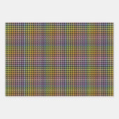 レインボー千鳥格子のパターン ラッピングペーパーシート (正面)