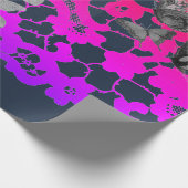 レインボー及び蝶アンティークレースギフトラッピング ラッピングペーパー (角)