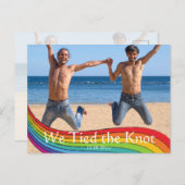 レインボー同性結婚写真の発表 ポストカード (正面/裏面)