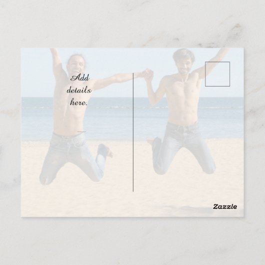 レインボー同性結婚写真の発表 ポストカード (裏面)