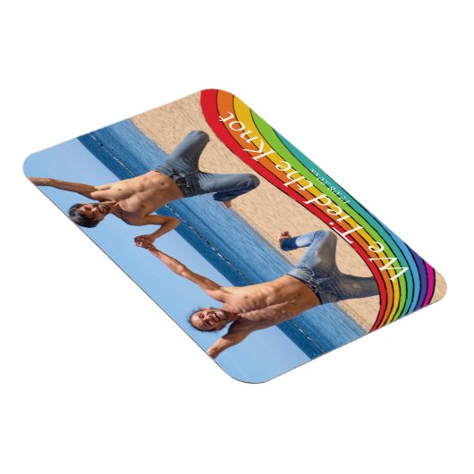 レインボー同性結婚写真の発表 マグネット (右側)