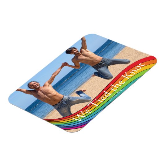 レインボー同性結婚写真の発表 マグネット (左側)