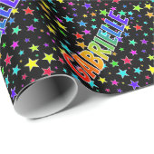 レインボー名「ガブリエル」 +星 ラッピングペーパー (ロールコーナー)