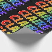 レインボー名「クレア」;おもしろい&カラフルCLAIRE ラッピングペーパー (角)