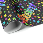 レインボー名"セレニティ" +星 ラッピングペーパー (ロールコーナー)