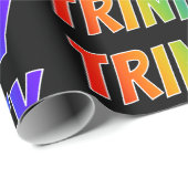 レインボー名「トリニティ」;おもしろいカラフル&ロゴ ラッピングペーパー (ロールコーナー)