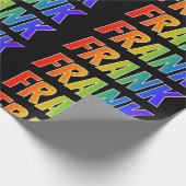 レインボー名"フランク";おもしろい&カラフル ラッピングペーパー (角)