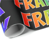 レインボー名"フランク";おもしろい&カラフル ラッピングペーパー (ロールコーナー)