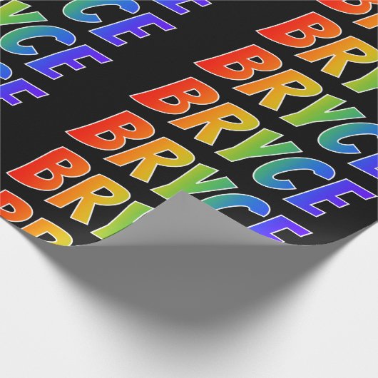 レインボー名「ブライス」;おもしろい&カラフル ラッピングペーパー (角)