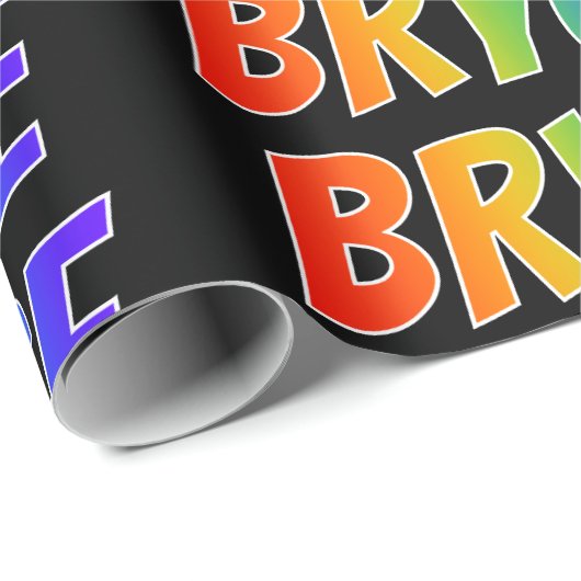 レインボー名「ブライス」;おもしろい&カラフル ラッピングペーパー (ロールコーナー)