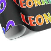 レインボー名「レオナルド」;おもしろい&カラフル ラッピングペーパー (ロールコーナー)