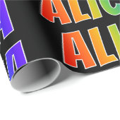 レインボー名"ALICIA";おもしろい&カラフル ラッピングペーパー (ロールコーナー)