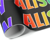 レインボー名「ALISON」;おもしろいカラフル& ラッピングペーパー (ロールコーナー)