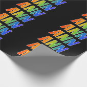 レインボー名"ANN";おもしろい&カラフル ラッピングペーパー (角)