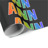 レインボー名"ANN";おもしろい&カラフル ラッピングペーパー (ロールコーナー)