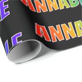 レインボー名「ANNABELLE」;おもしろい&カラフルL ラッピングペーパー (ロールコーナー)