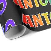 レインボー名「ANTONIO」;おもしろい&カラフルL ラッピングペーパー (ロールコーナー)