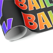 レインボー名"BAILEY";おもしろい&カラフル ラッピングペーパー (ロールコーナー)