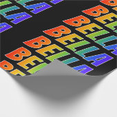 レインボー名「BELLA」;おもしろいカラフル& ラッピングペーパー (角)