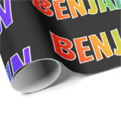 レインボー名「BENJAMIN」;おもしろいカラフル& ラッピングペーパー (ロールコーナー)