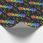 レインボー名"BENJAMIN"  星 ラッピングペーパー<br><div class="desc">このおもしろい鮮やかの色数々の付きデザインは、着色パターンのようなカラフルレインボースペクトルを持つ共通名「BENJAMIN」を特徴としている。また、エキサイティングな星形のパターンを備えている。このようなエキサイティングな包装紙は、ベンジャミンという名前の誰かに与え贈り物を使用するおもしろいかもしれない。[～Z0000353]</div>