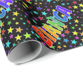 レインボー名"BIANCA" +星 ラッピングペーパー (ロールコーナー)