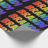 レインボー名「BRANDI」;おもしろい&カラフルBRANDI ラッピングペーパー (角)