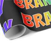 レインボー名"BRANDY";おもしろい&カラフルBRANDY ラッピングペーパー (ロールコーナー)